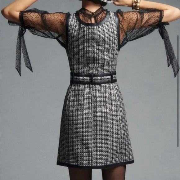 Anthro Maeve tweed mini dress size 10 - Picture 10 of 16